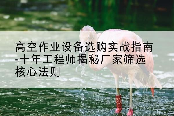 莲花剪叉式升降机厂家-高空作业设备选购实战指南-十年工程师揭秘厂家筛选核心法则